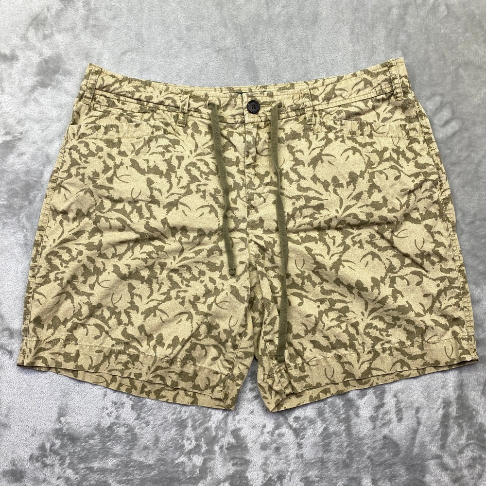LRL Lauren Jeans‎ Co. Floral Print Drawstring Shorts Size 10 Fits 33" Grunge